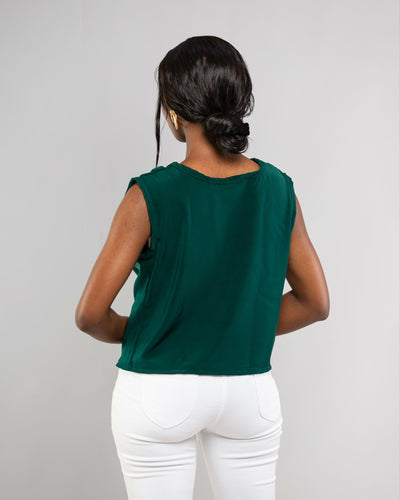 Da'joy Fashions Oneonta Top - Dark Green - Shopzetu