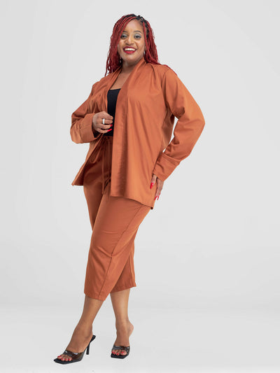 Lizola Josie 2 piece Set - Brown - Shopzetu