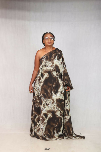 Thick & Fab Fatima Dress - Green Print