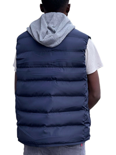 Stylish Brothers Heavy Puff Half Jacket - Blue - Shopzetu