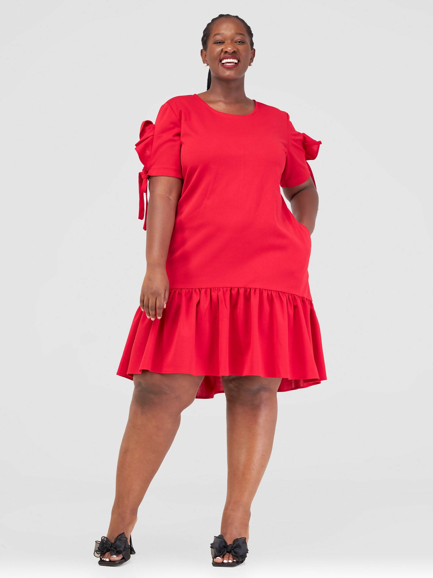 Jolly Fancy Wear Ngayo Shift Dress - Red - Shopzetu
