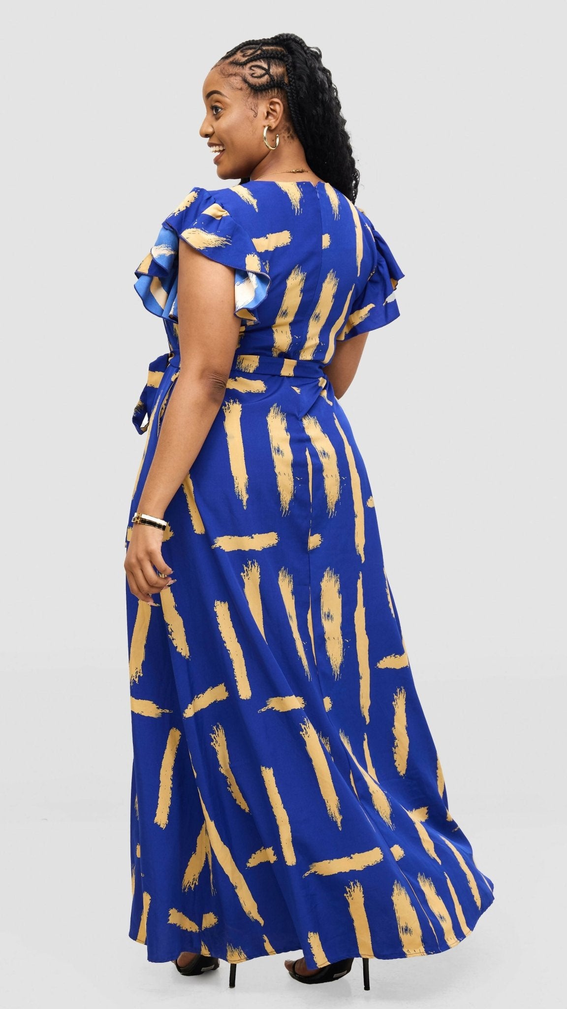Magali Designs Siena Dress - Royal Blue Print - Shopzetu