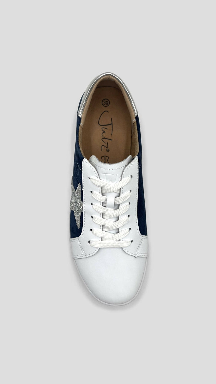 Julz Jose Sneaker - White / Navy Blue / Silver - Shopzetu