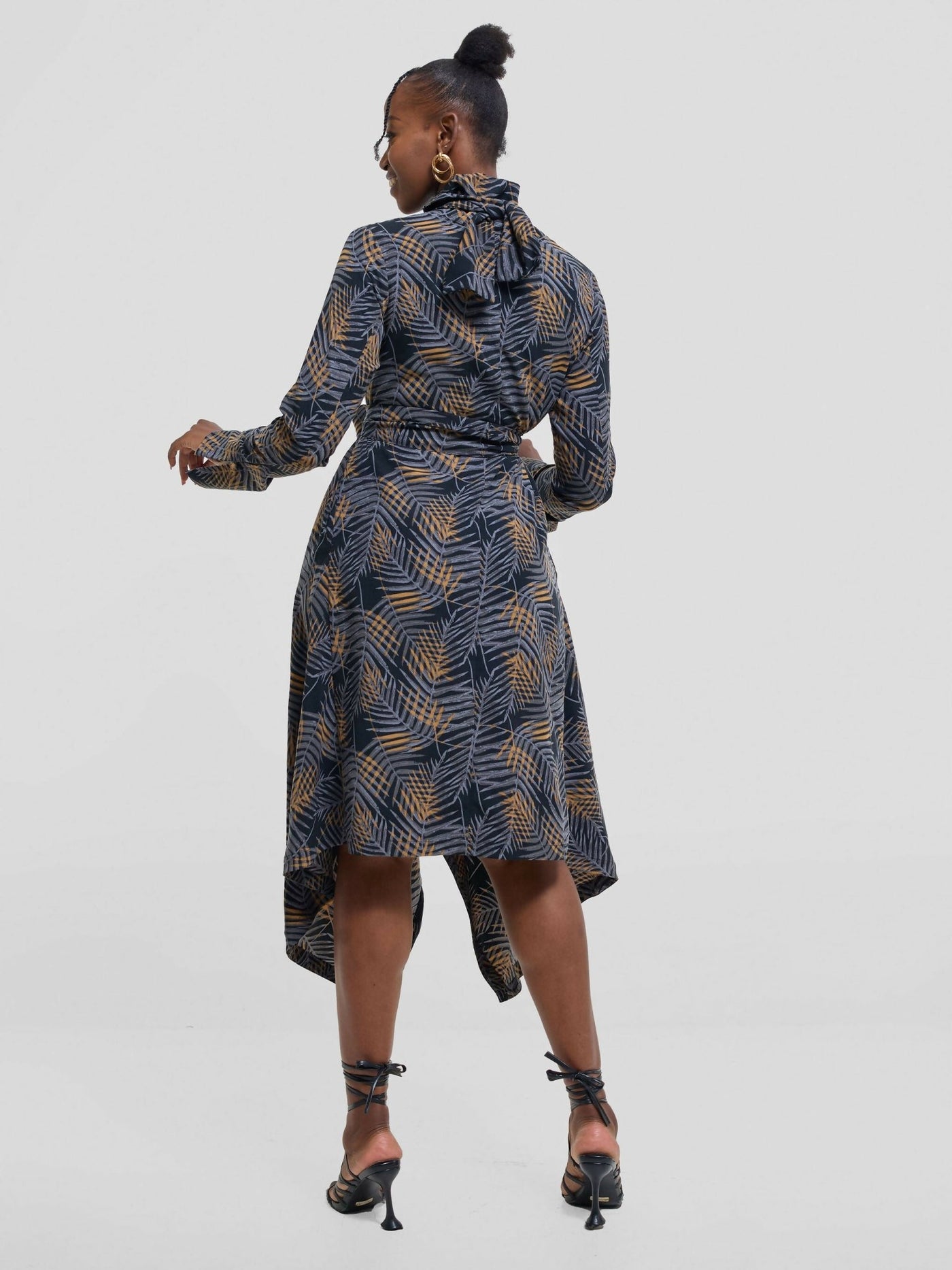 The Textile Loft Handkerchief Dress - Black - Shopzetu