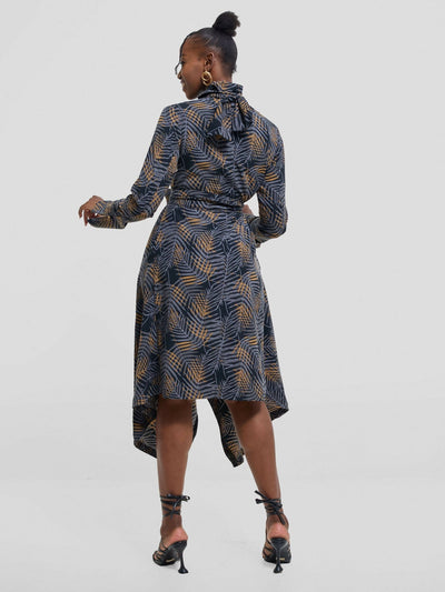 The Textile Loft Handkerchief Dress - Black - Shopzetu
