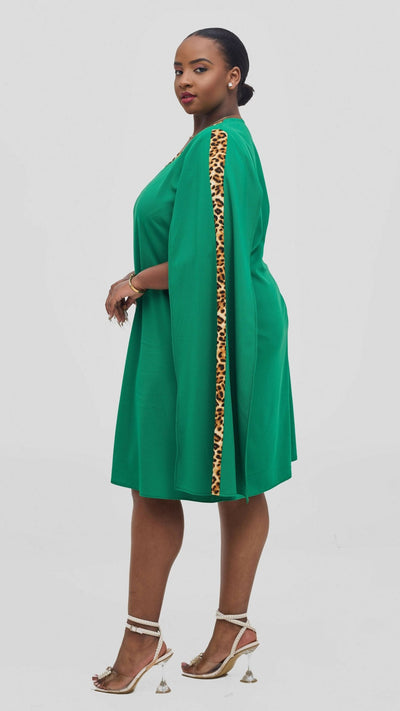 Jolly Fancy Wear Geno Shift Dress - Green - Shopzetu