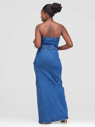 Stylish Sisters Bodycon Dress - Blue - Shopzetu