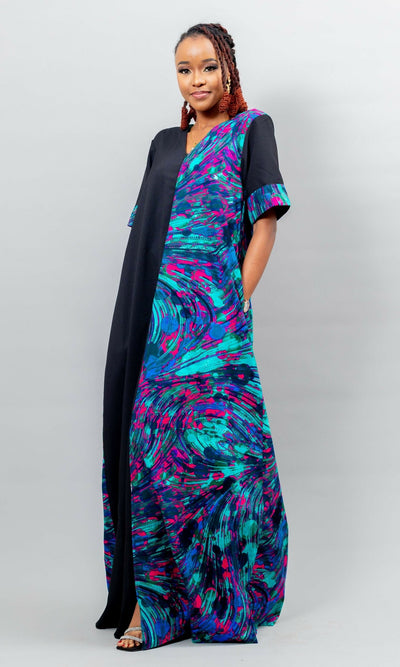 Afriwia Kenya Dress - Blue Print - Shopzetu