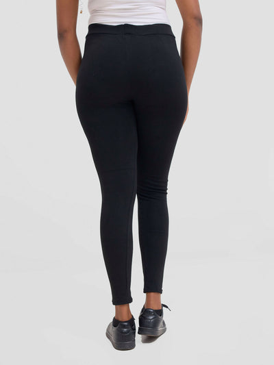 Stylish Sisters Ronde Heavy Comfy Tights Leggings - Black - Shopzetu