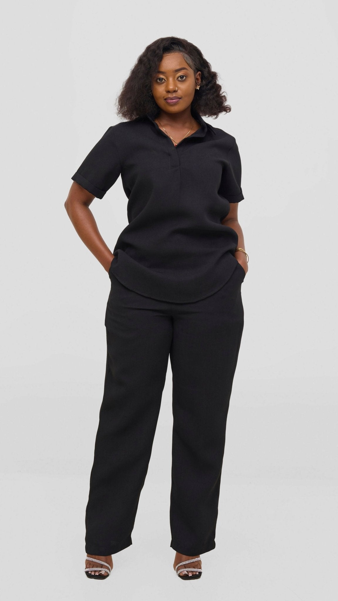 Lizola Alaya Kylee 2pc Set - Black - Shopzetu