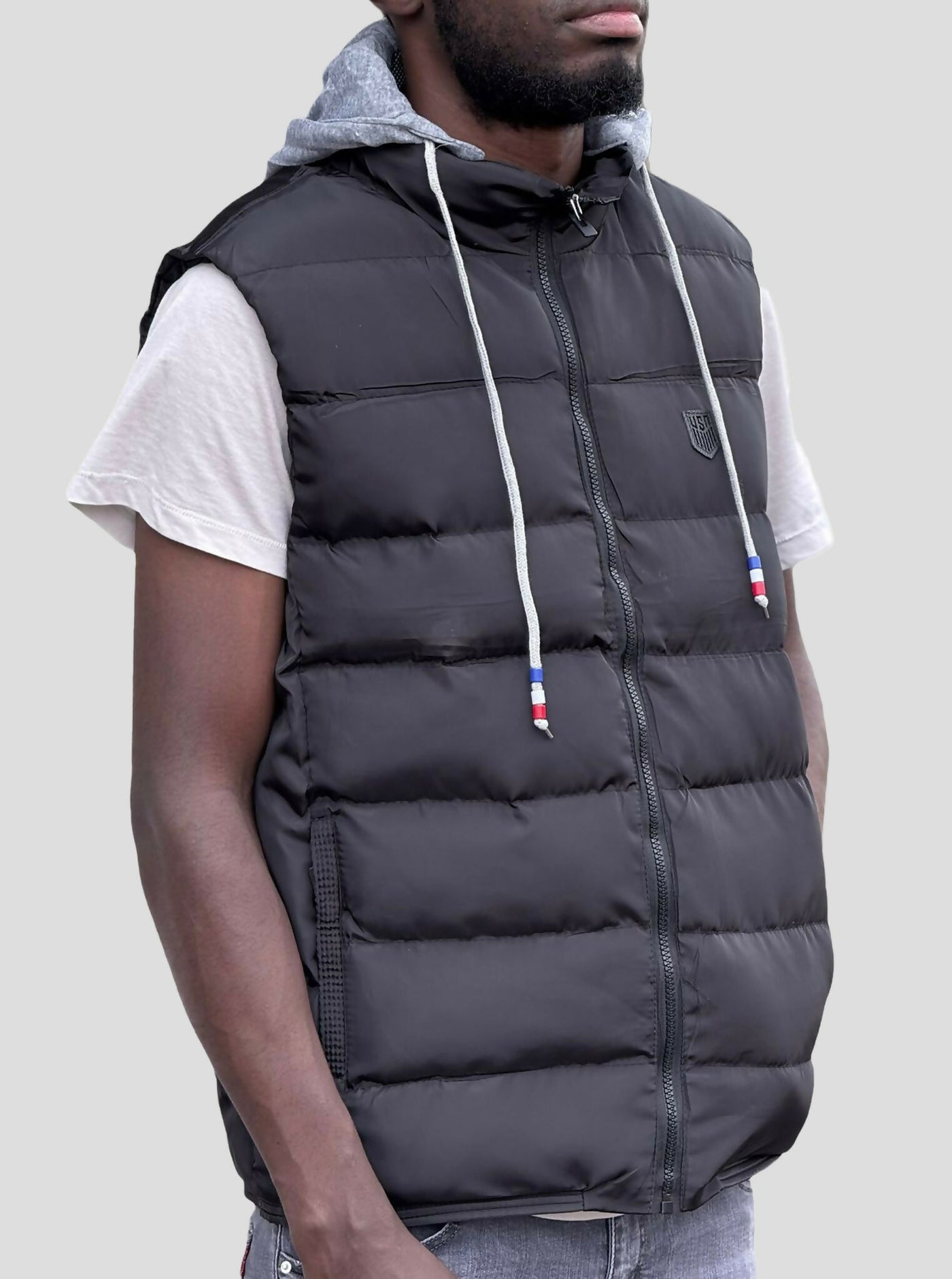 Stylish Brothers Heavy Puff Half Jacket - Black - Shopzetu
