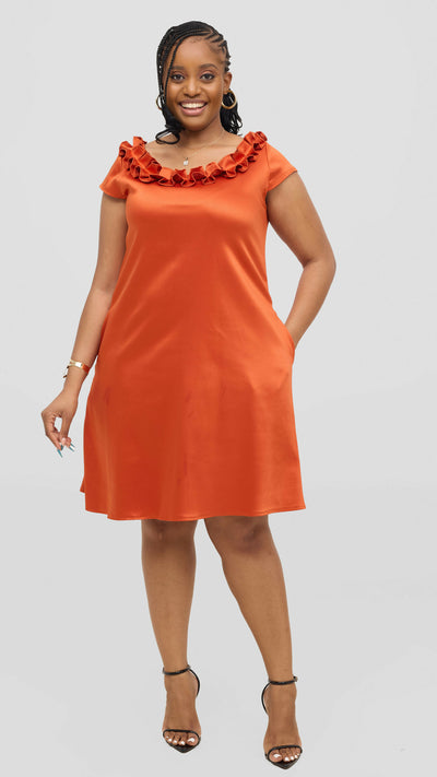 Jolly Fancy Wear Tindi Dress - Orange