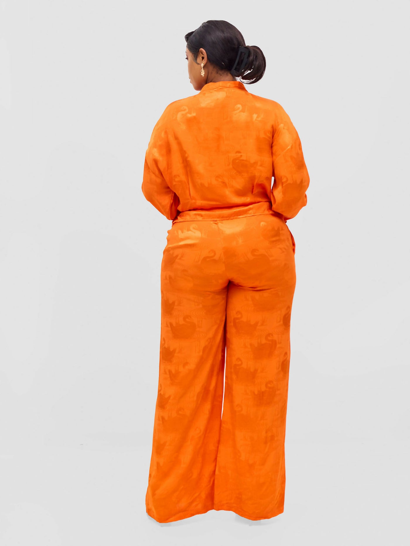 Elegance Fashion Pant Set - Orange - Shopzetu