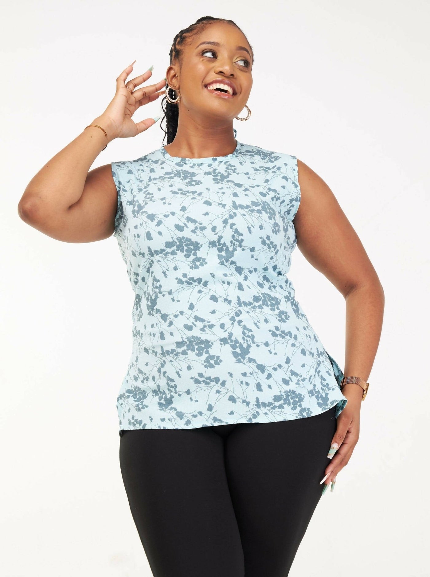 Kakiba Collections Tracy Top - Blue - Shopzetu