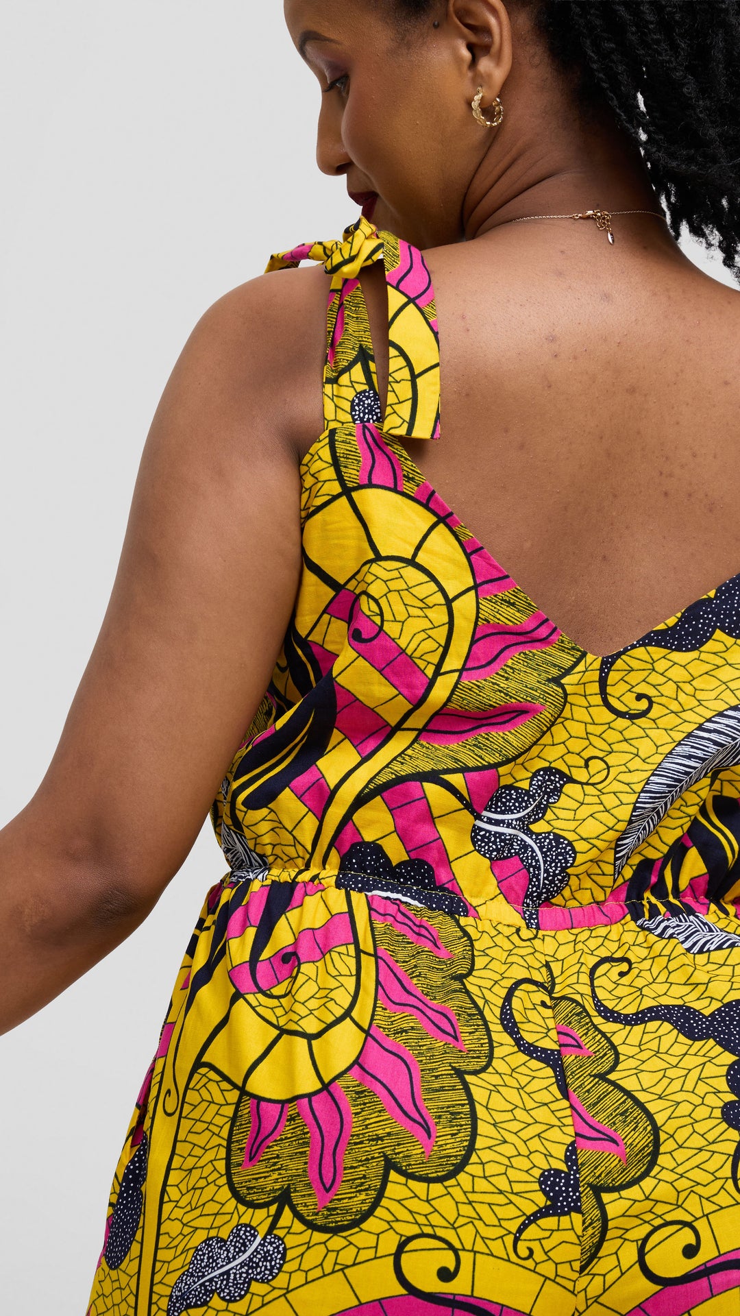 Naburi Palazzo Jumpsuit - Yellow Print