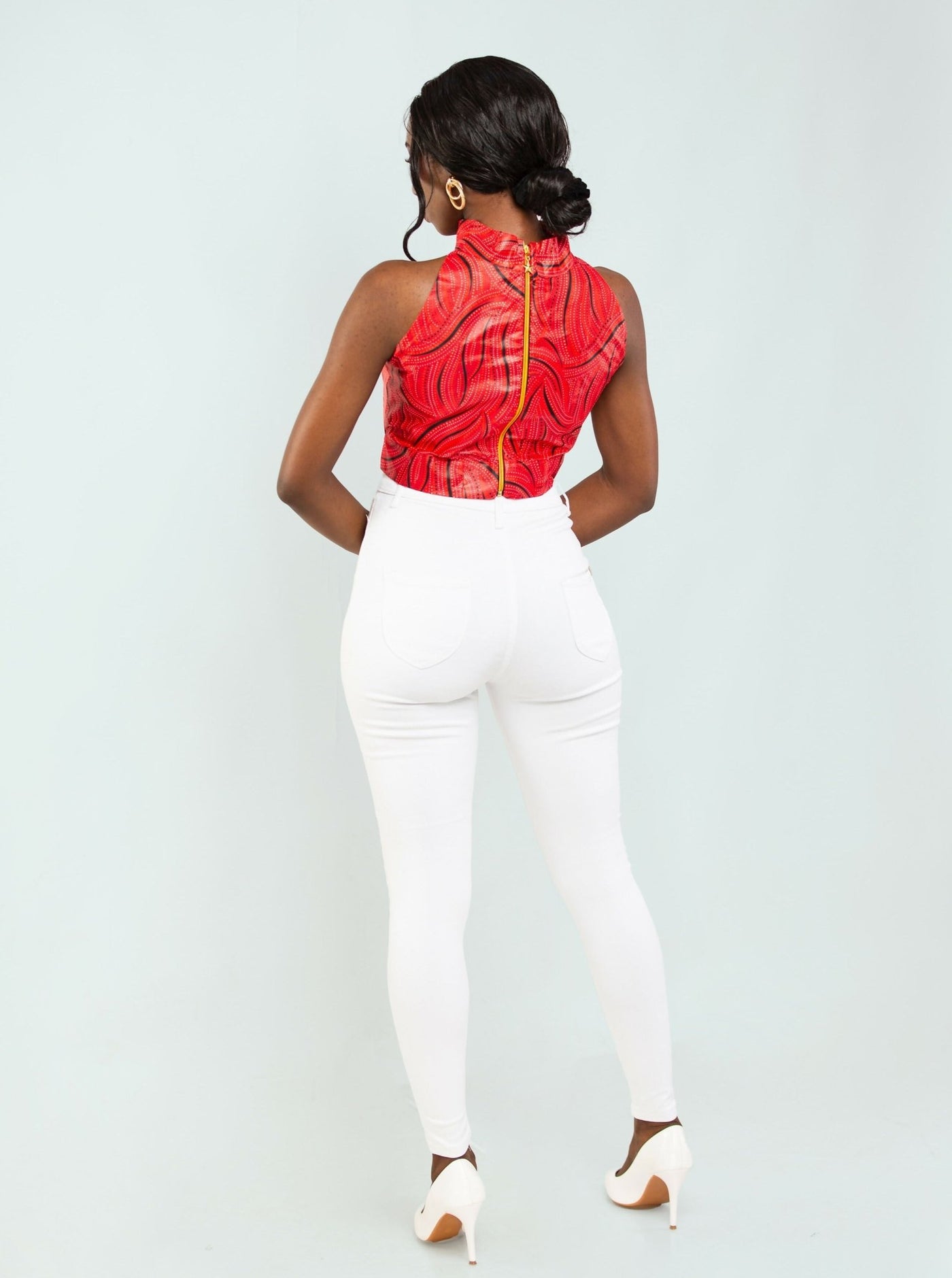 Da'joy Fashions Paltz Top - Red - Shopzetu