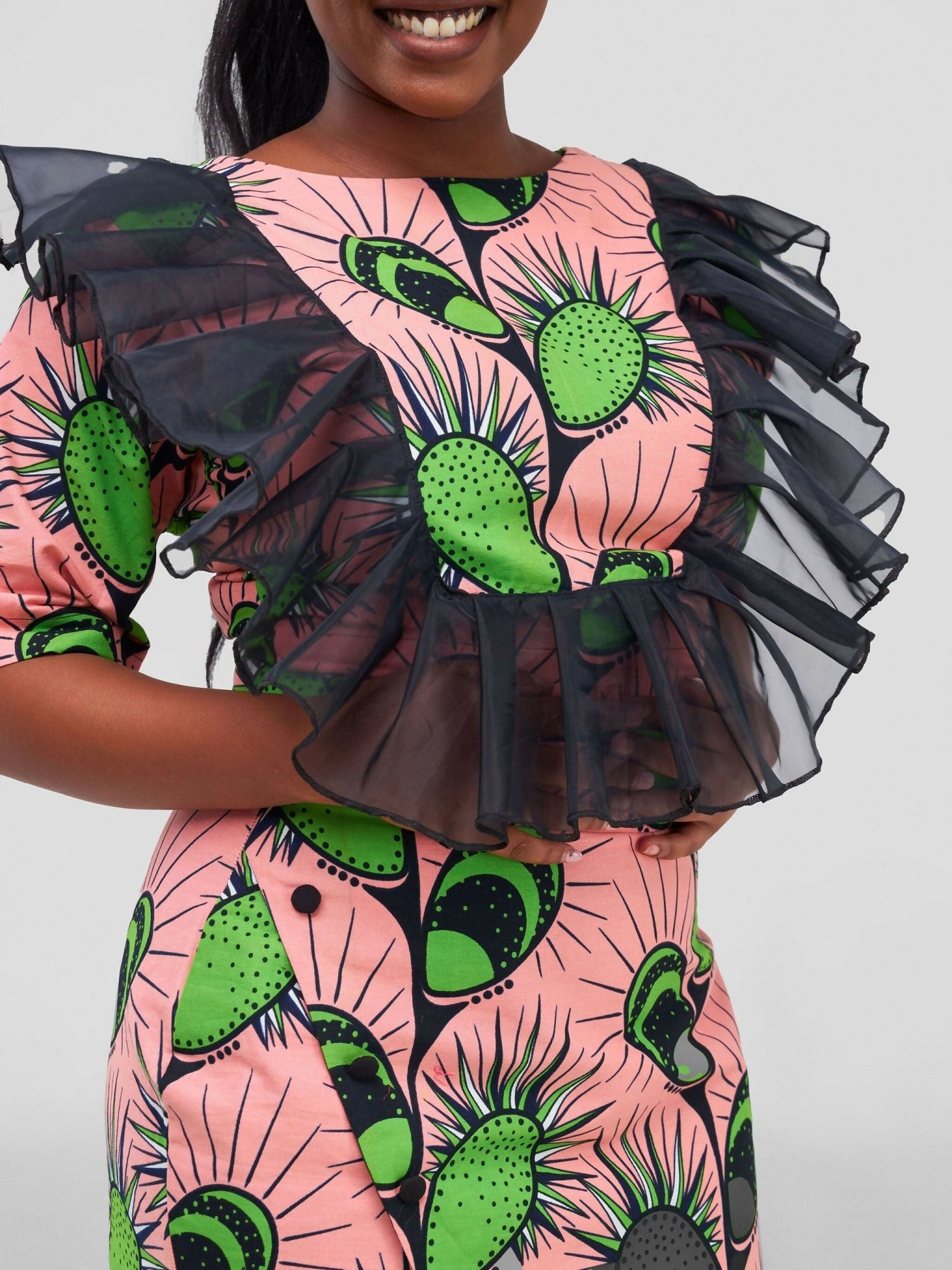 Nefpatra Africa Ade Set Skirt - Pink - Shopzetu