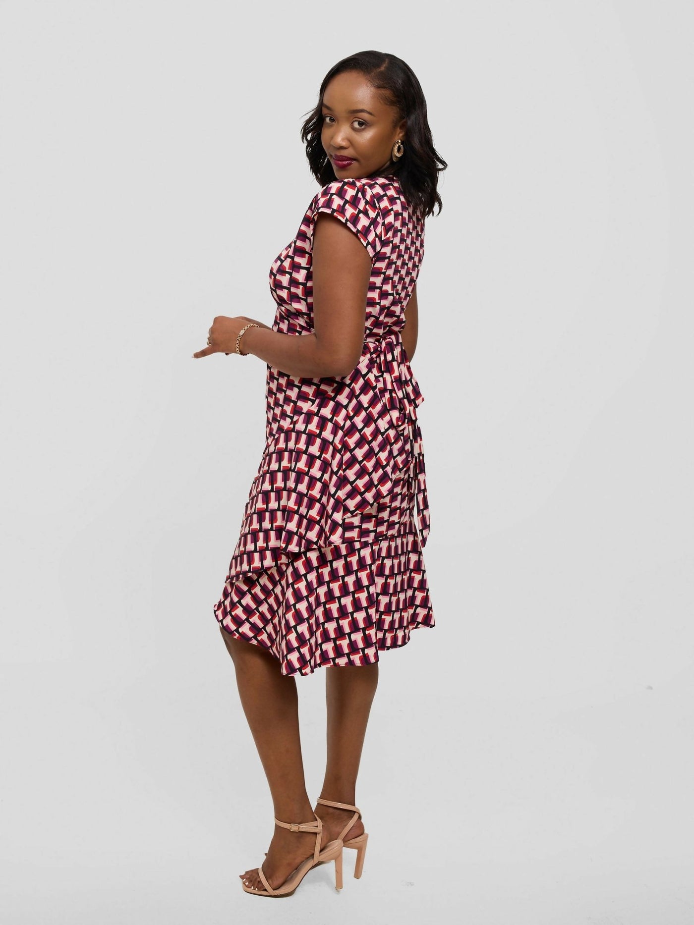Kakiba Collections Zipporah Print - Purple / Cream - Shopzetu