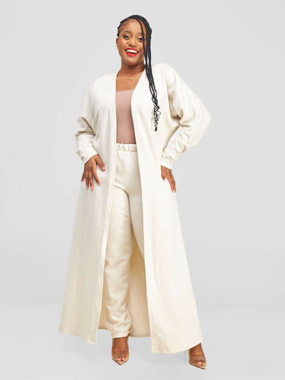 Nika Bonica Mahonia Butterfly Long Sweater - Buttermilk
