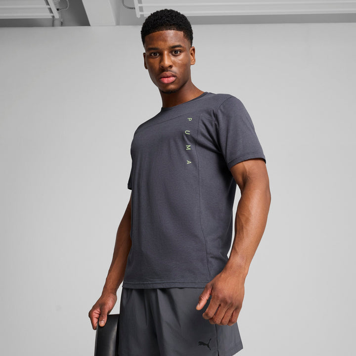 M Tad Big Logo Woven Galactic Gray
