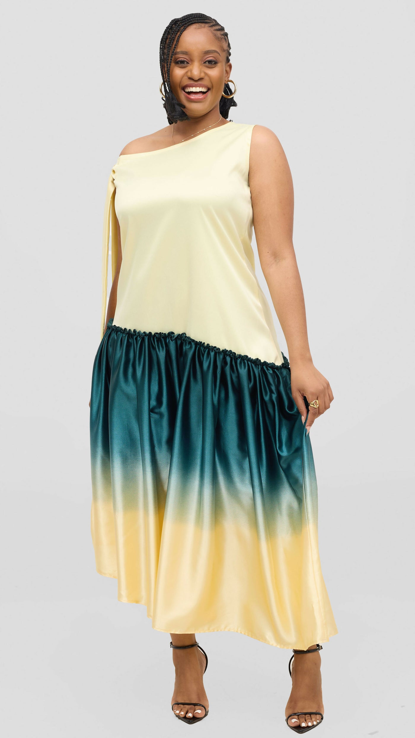 Jolly Fancy Wear Tanua Dress - Emerald