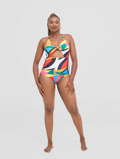 Shells Attic Monokini Swimwear Suit - Multicolored - Shopzetu