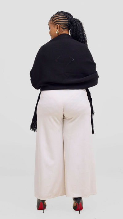 Anel's Diamond Poncho - Black - Shopzetu