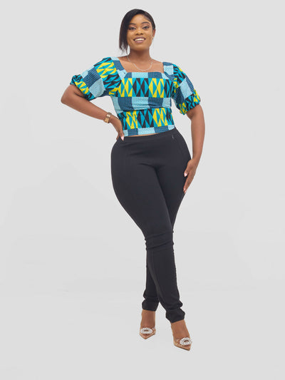 Gravio Fashions Halima Crop Top - Green - Shopzetu