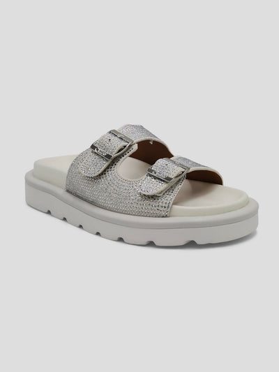 Julz Zane Diamanté Sandal - White - Shopzetu