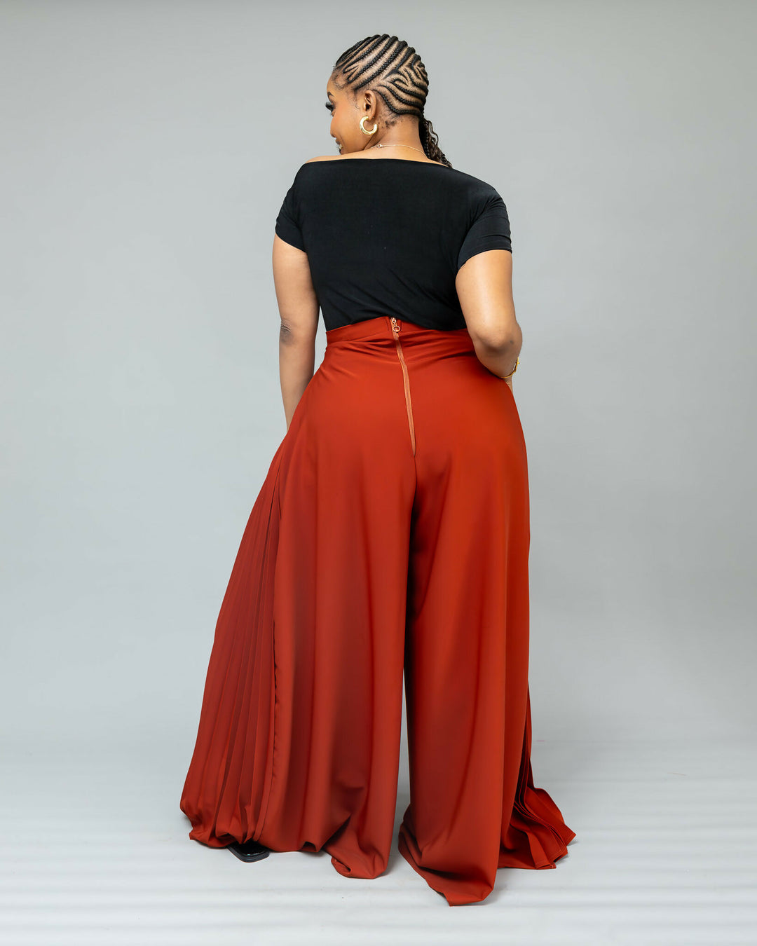 African Yuva Serro Palazzo Pant - Rust