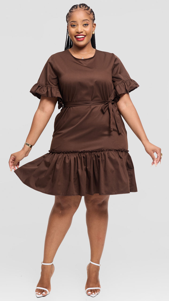 Lizola Tessa Shift Dress - Brown