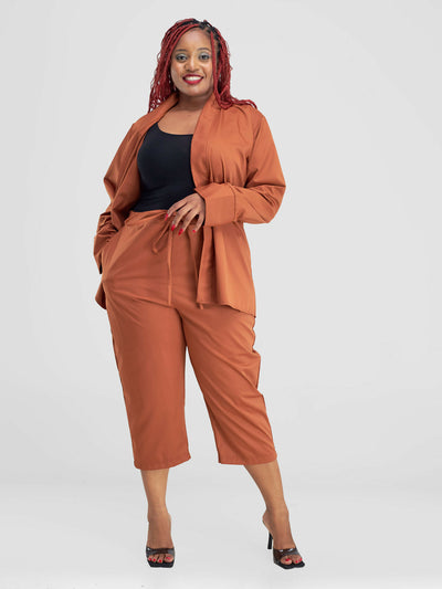 Lizola Josie 2 piece Set - Brown - Shopzetu