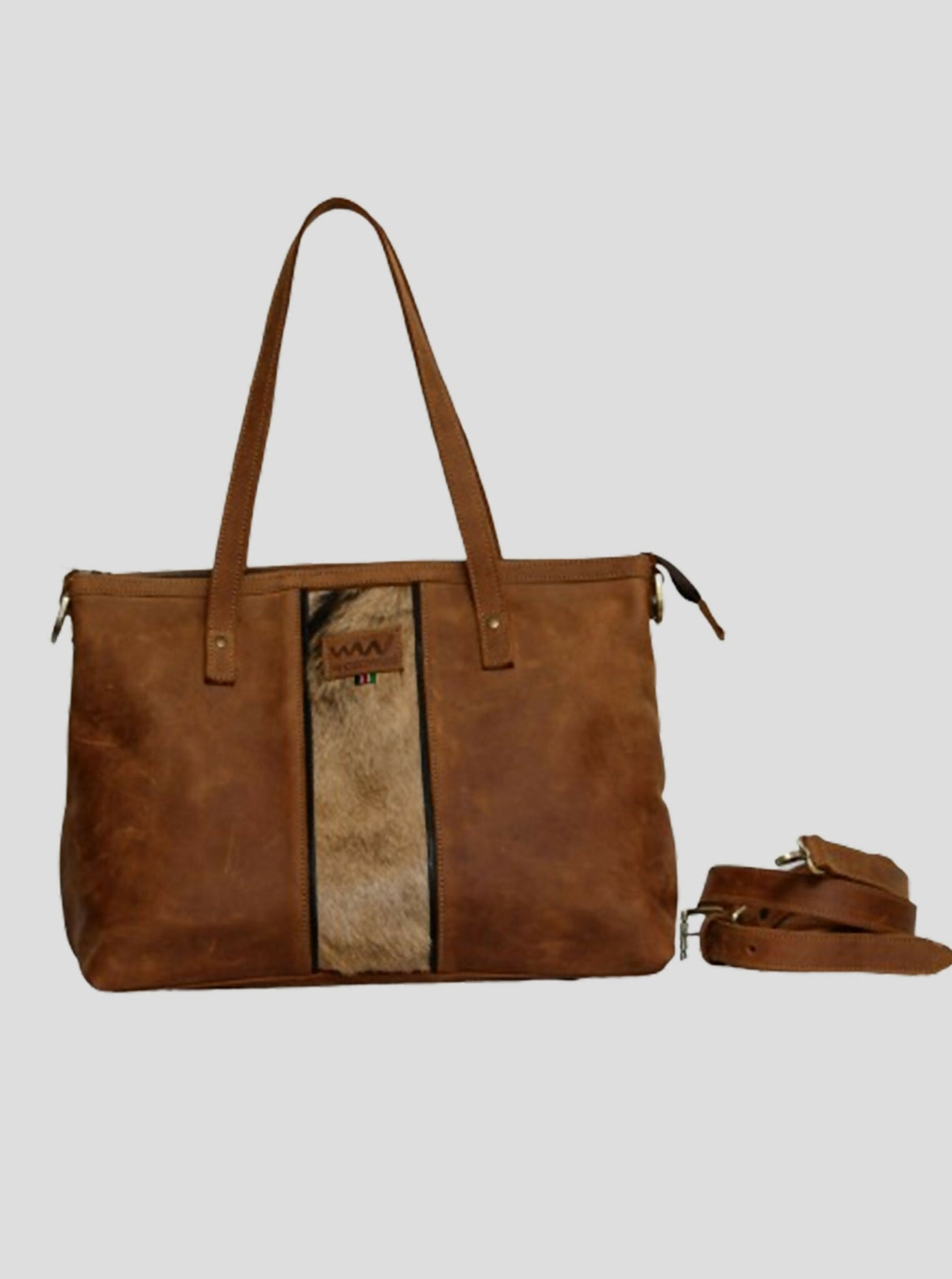 Wazawazi Amina Midi Handbag - Brown - Shopzetu
