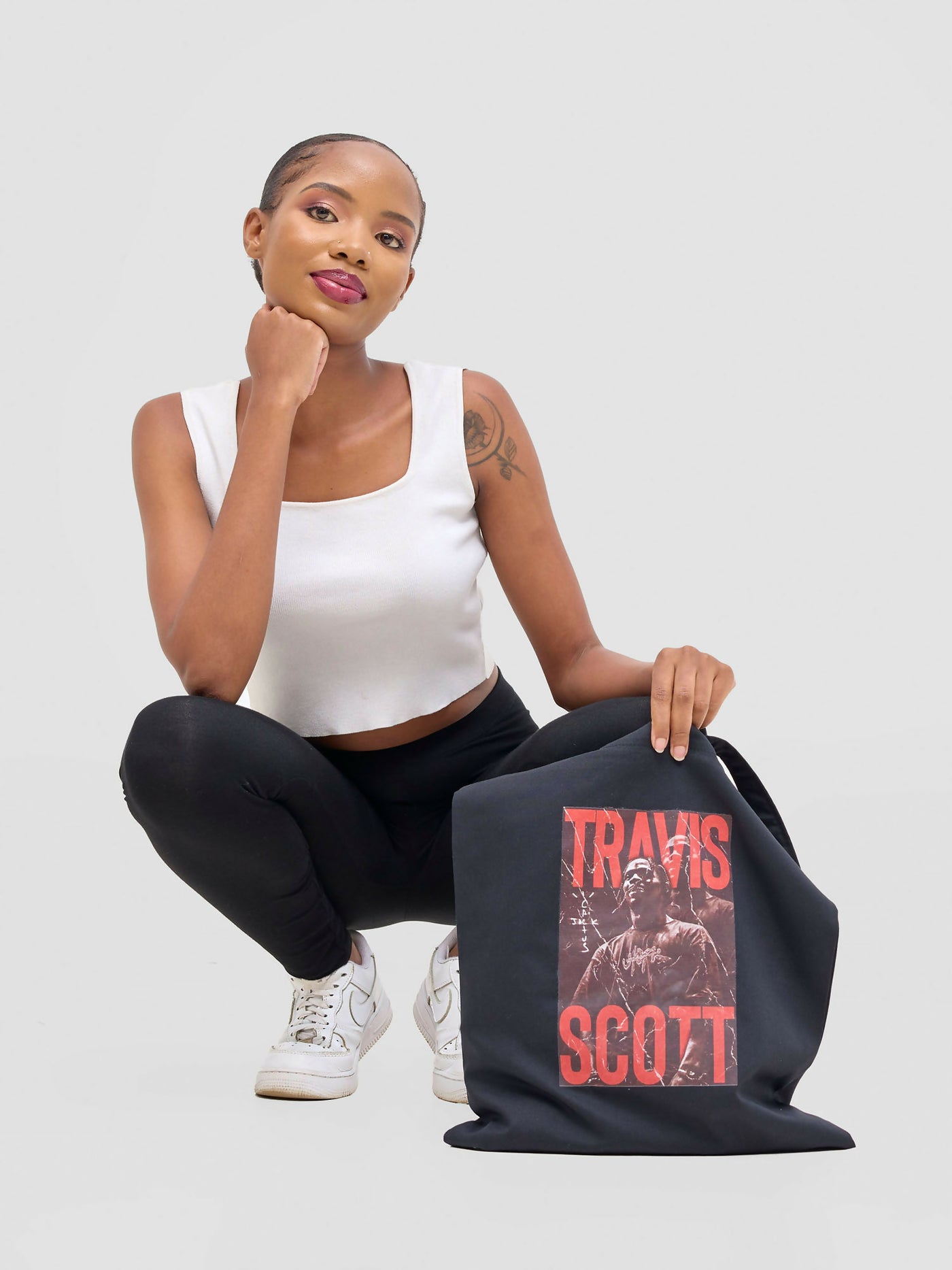Bloom Apparels Travis Scott Tote Bag - Black - Shopzetu