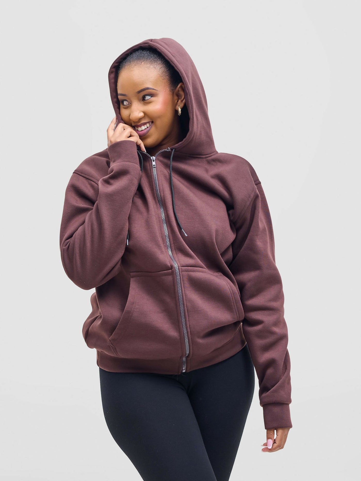 Dynique Clothing Hoodie - Brown - Shopzetu
