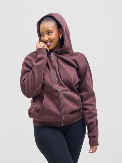 Dynique Clothing Hoodie - Brown - Shopzetu
