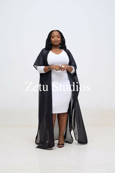 Poised Kimono - Black - Shopzetu