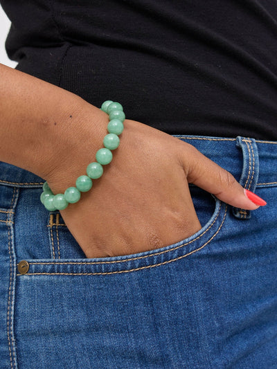 Exotic Gemstones Jewellers Crystal Bangle - Jade - Shopzetu
