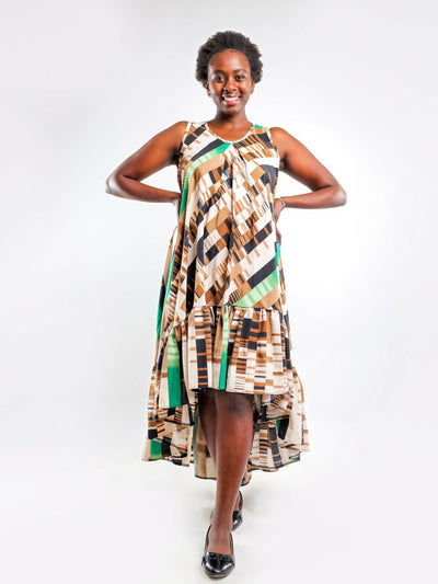 Liliadly Craft High - Low Dress - Multicolored - Shopzetu