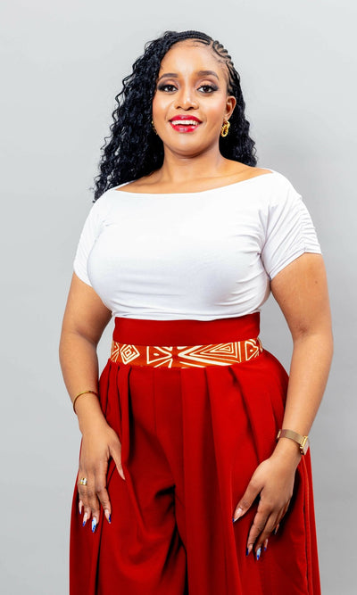 African Yuva Nuri Top - White - Shopzetu