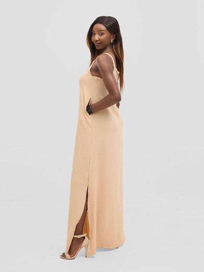 Lokali Designs Nala Shift Dress - Caramel - Shopzetu