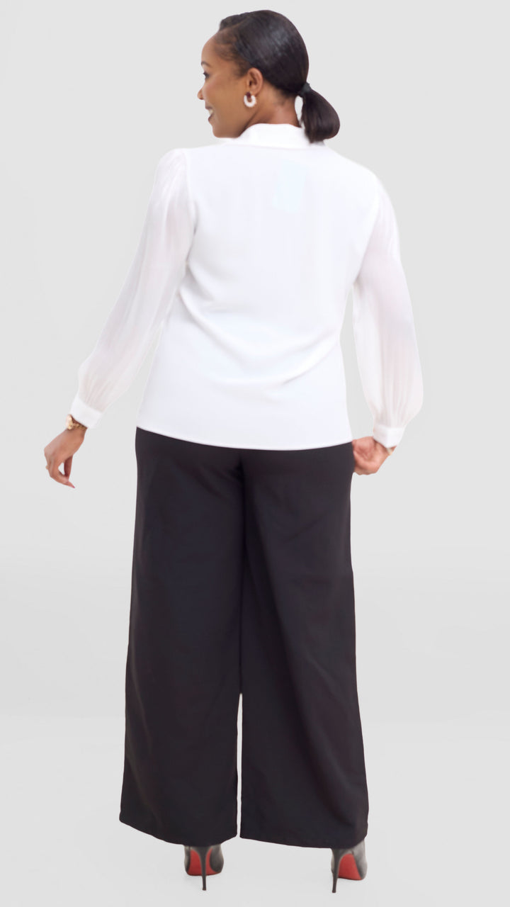 The Fashion Frenzy Necklace Top - White