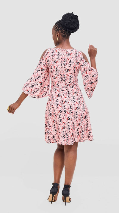 Rimyel Limited Skater Dress - Pink Print - Shopzetu