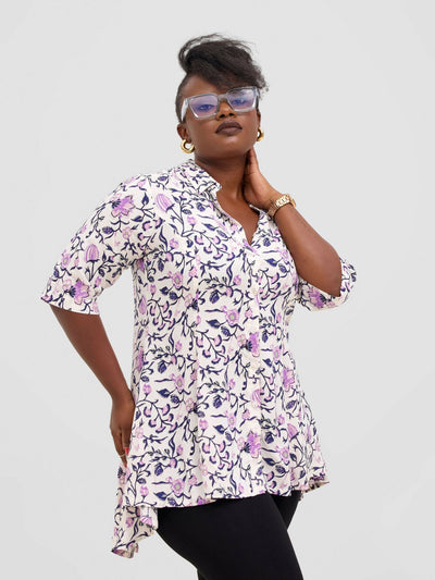 Zuana Kenya Top - Cream - Shopzetu