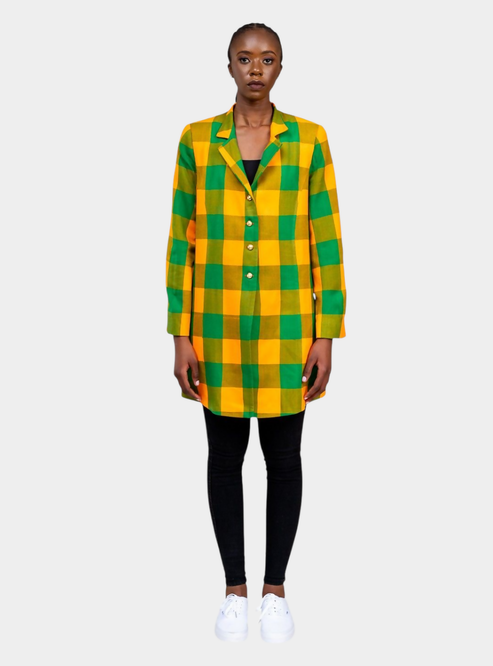 Rafiki Threads Trench Coat - Yellow / Green