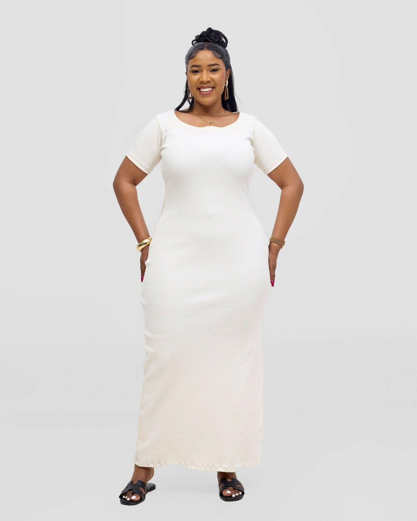 Kakiba Collections Louisa Dress - Nude - Shopzetu