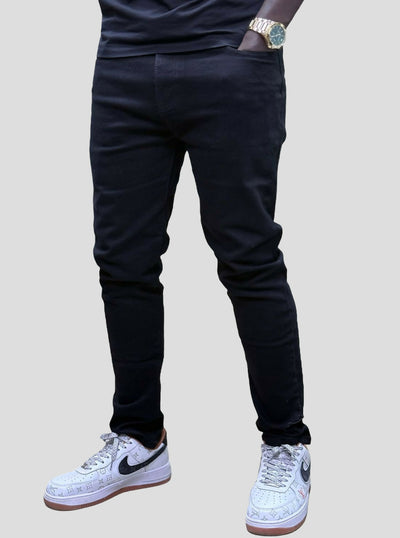 Stylish Brothers None Fade Men Slim Fit Jean - Black - Shopzetu