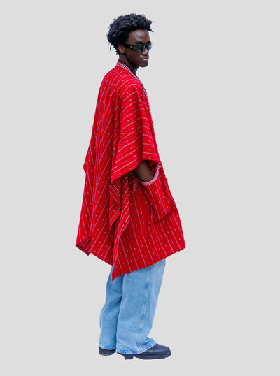 Liquid Lemn Jasiri With Pocket Kimono - Red