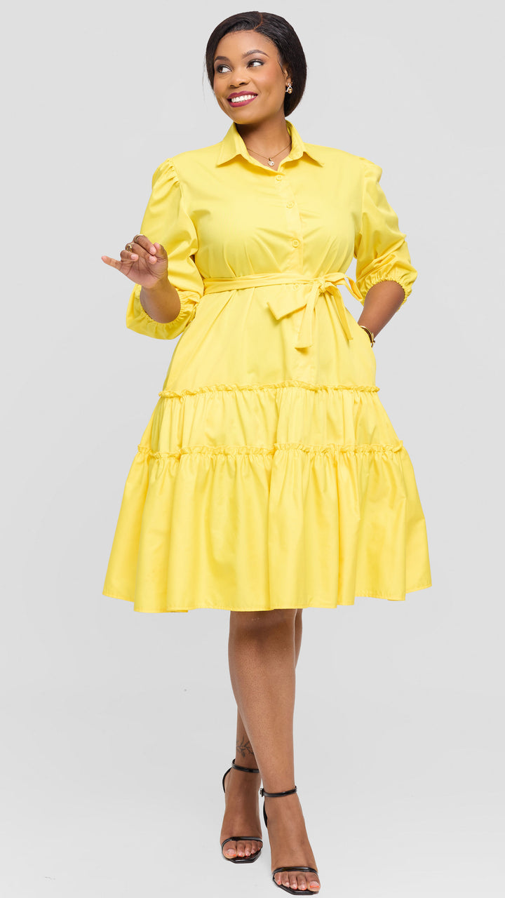 Lizola Suhuyini Shirt Dress - Yellow