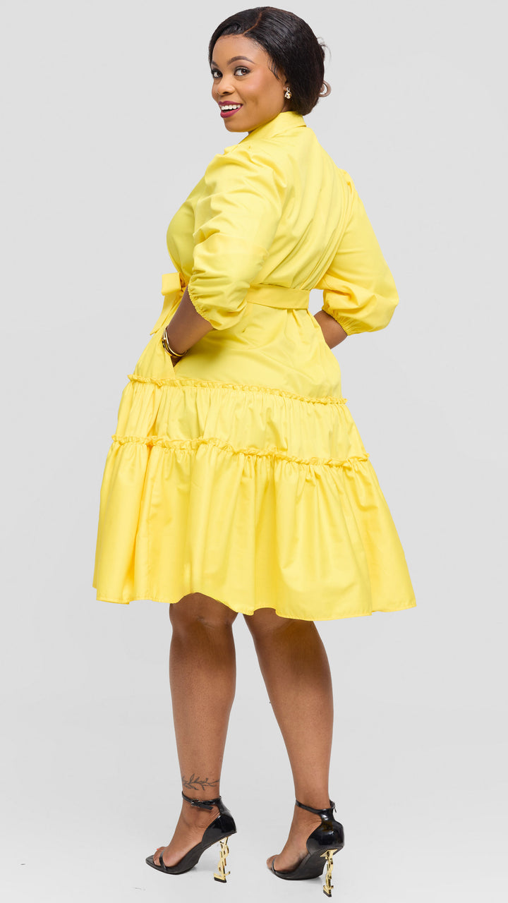 Lizola Suhuyini Shirt Dress - Yellow